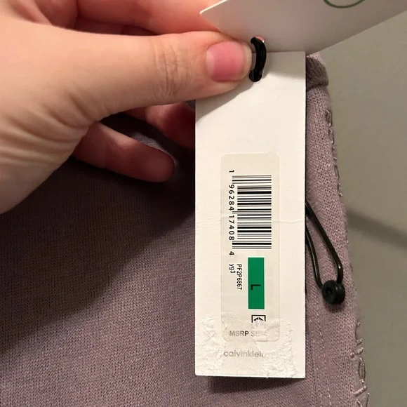 NWT Calvin Klein Performance Sz Large Dark Mauve Wide Leg Sweatpants! - Picture 5 of 15